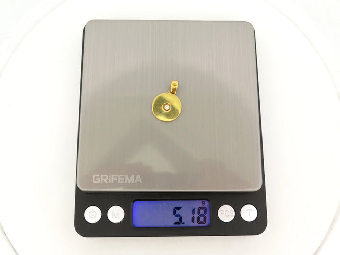 Pendentif Cartier - Pendentif cercle en or jaune 18k et diamant 58 Facettes 274881