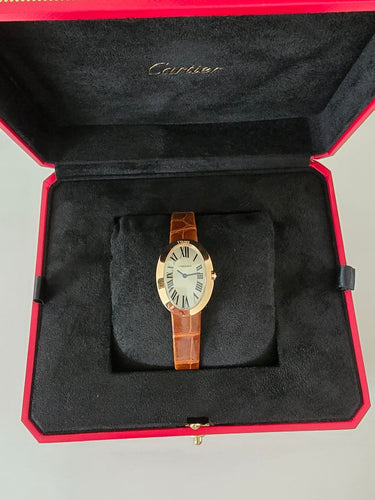 Montre Cartier Baignoire - Montre en or rose 58 Facettes 1