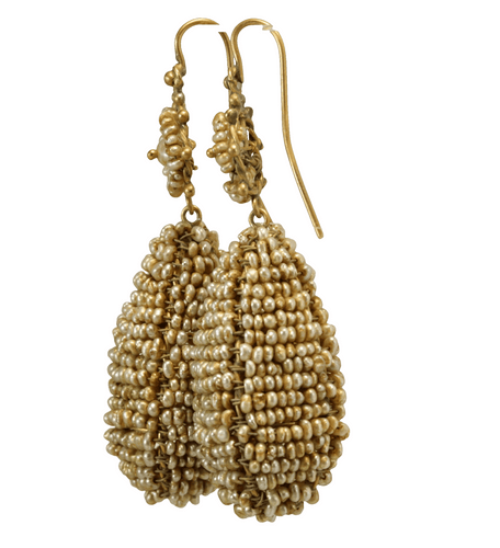 Boucles d'oreilles Boucles d'oreilles anciennes en or 14K et perles naturelles 58 Facettes 7710