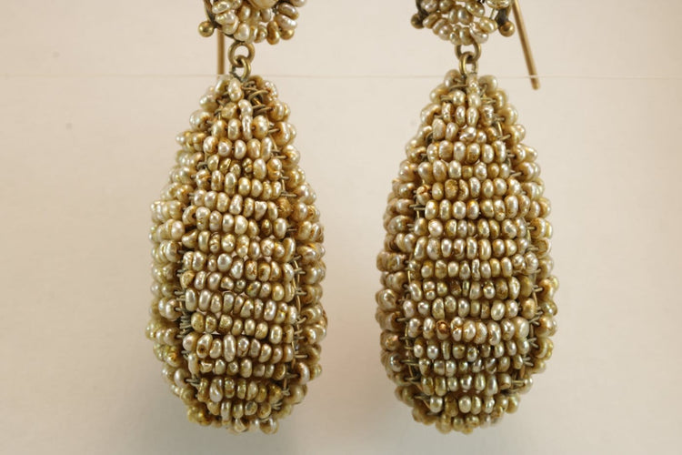 Boucles d'oreilles Boucles d'oreilles anciennes en or 14K et perles naturelles 58 Facettes 7710