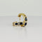 Boucles d'oreilles Boucles d'oreilles en or jaune avec saphirs bleus et blancs 58 Facettes 2604030