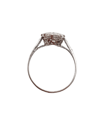Bague 51 Art déco - Bague solitaire en platine, diamant taille ancienne 1,50 ct 58 Facettes A07299