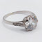 Bague 51 Art déco - Bague solitaire en platine, diamant taille ancienne 1,50 ct 58 Facettes A07299