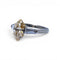 Bague 52 Bague solitaire en or jaune et platine avec diamant navette 58 Facettes