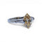 Bague 52 Bague solitaire en or jaune et platine avec diamant navette 58 Facettes