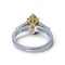 Bague 52 Bague solitaire en or jaune et platine avec diamant navette 58 Facettes
