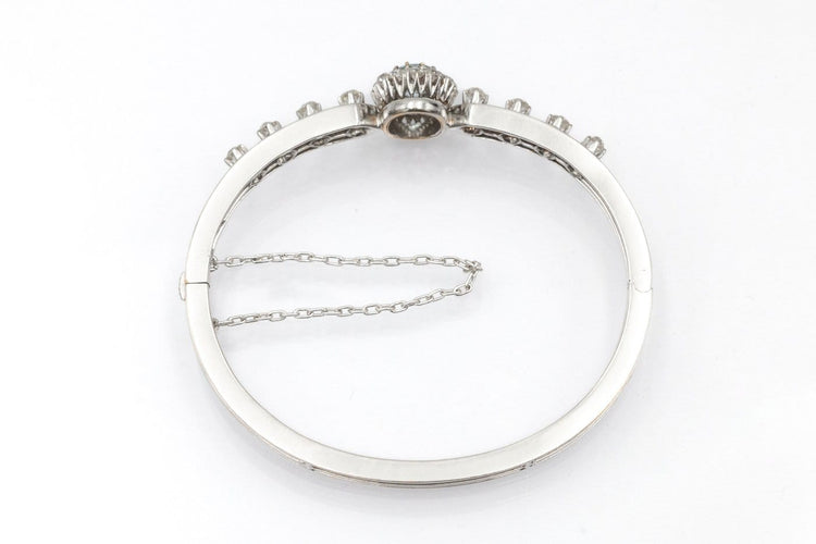 Bracelet Bracelet en or blanc avec aigue-marine et diamants 58 Facettes 12204