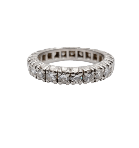 Bague 51 Alliance américaine Art déco - Bague en platine et diamants 58 Facettes A07302