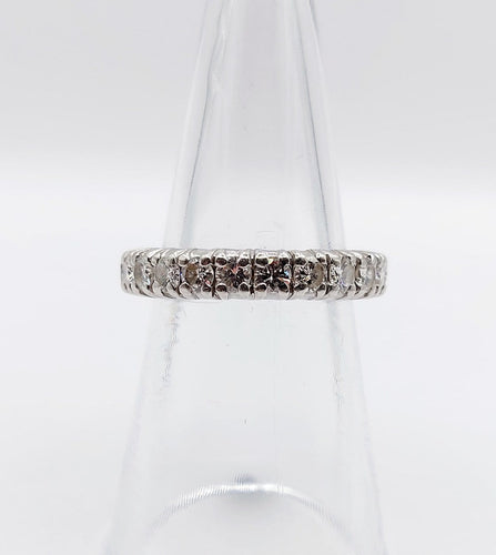 Bague 51 Alliance américaine Art déco - Bague en platine et diamants 58 Facettes A07302