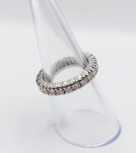 Bague 51 Alliance américaine Art déco - Bague en platine et diamants 58 Facettes A07302