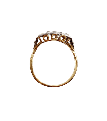 Bague Art déco en or 18k, platine et diamants 58 Facettes A07309