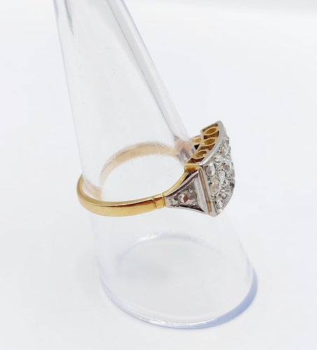 Bague Art déco en or 18k, platine et diamants 58 Facettes A07309