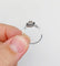 Bague 56 Bague Art déco en platine, diamant et saphirs 58 Facettes A07311