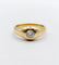 Bague 55.5 Bague jonc dôme antique en or 18k et diamant taille ancienne 58 Facettes A07312