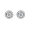 Boucles d'oreilles Embrace - Boucles d'oreilles halo en or blanc 18K, diamants 0,30 ct 58 Facettes GER1352WG