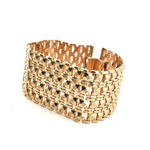 Bracelet Bracelet en or jaune 18 ct massif 58 Facettes 381/26 A
