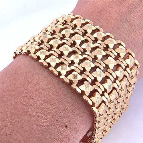 Bracelet Bracelet en or jaune 18 ct massif 58 Facettes 381/26 A