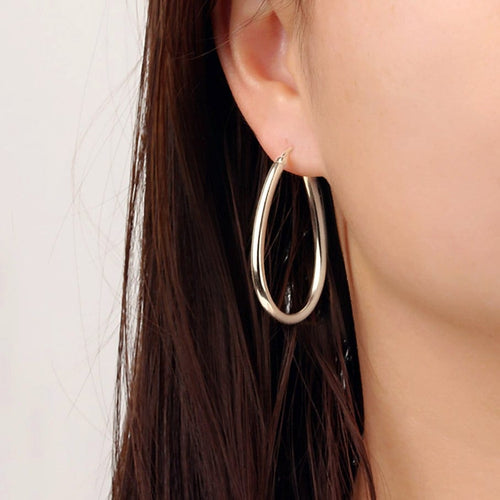 Boucles d'oreilles Jullie - Grandes créoles 58 Facettes SER1010WG
