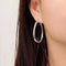 Boucles d'oreilles Jullie - Grandes créoles 58 Facettes SER1010WG