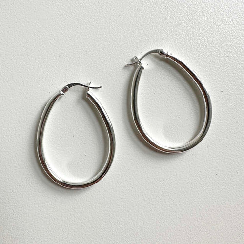 Boucles d'oreilles Jullie - Grandes créoles 58 Facettes SER1010WG