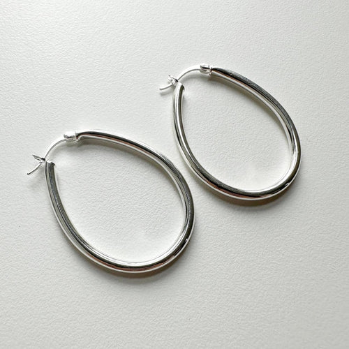 Boucles d'oreilles Jullie - Grandes créoles 58 Facettes SER1010WG
