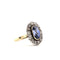 Bague 56 Bague édouardienne en or 18 ct, argent, saphir Ceylan et diamants 58 Facettes 391/26 A 193/26
