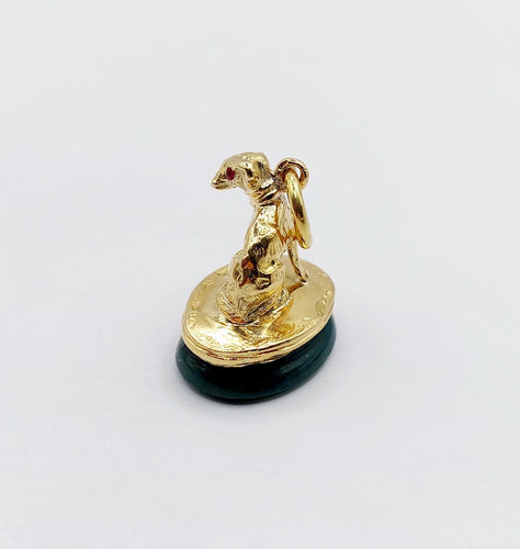 Pendentif Pendentif sceau antique en or 18k et jaspe 58 Facettes A07316