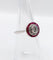 Bague 51.5 Bague cible Art déco en or blanc, platine, diamant et rubis synthétiques 58 Facettes A07317