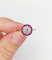 Bague 51.5 Bague cible Art déco en or blanc, platine, diamant et rubis synthétiques 58 Facettes A07317