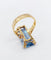 Bague 51 Bague cocktail Art déco en or 18k et spinelle synthétique 58 Facettes A07320
