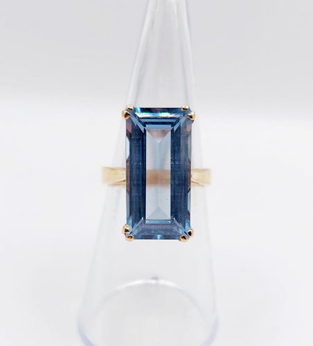 Bague 51 Bague cocktail Art déco en or 18k et spinelle synthétique 58 Facettes A07320