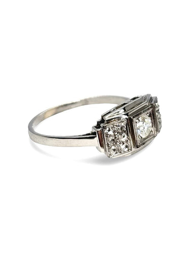Bague 54 Bague en or blanc 18K et diamants 0,30 ct 58 Facettes 1993