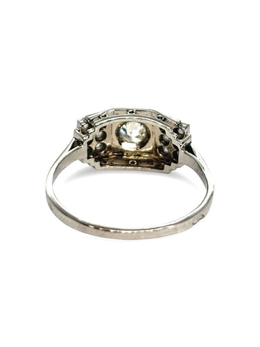 Bague 54 Bague en or blanc 18K et diamants 0,30 ct 58 Facettes 1993