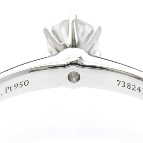 Bague 52 Tiffany & Co. Tiffany Setting - Bague solitaire en platine et diamant 58 Facettes pcskpobuah
