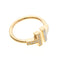 Bague 49 Tiffany & Co. T Wire - Bague en or rose, nacre et diamants 58 Facettes wir29b9tpm