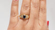 Bague 55 Bague jonc en or jaune, spinelle bleu et diamants 58 Facettes 33040