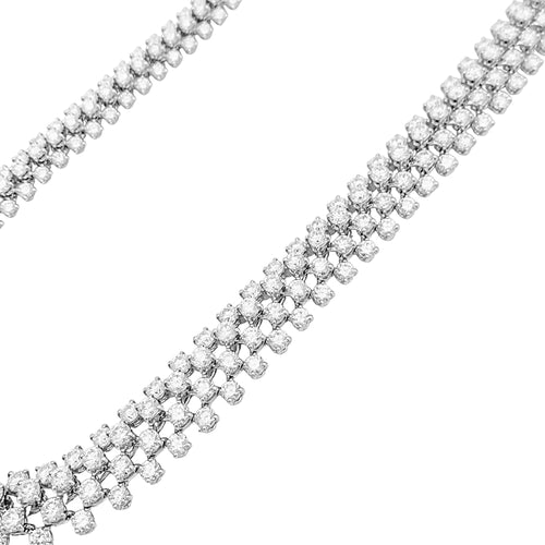 Collier Boucheron Angélique - Collier rivière en or blanc et diamants 58 Facettes 35700