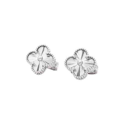 Boucles d'oreilles Van Cleef & Arpels Vintage Alhambra - Boucles d'oreilles en or blanc 58 Facettes 35689