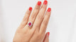 Bague Bague marguerite en or blanc, rubis et diamants 58 Facettes 4833