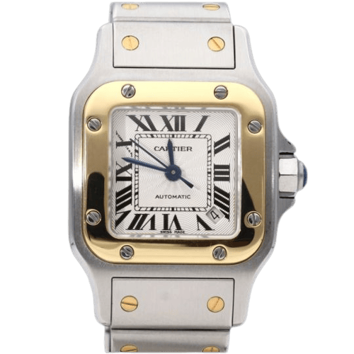 Montre Cartier Santos Galbée - Montre en or jaune et acier 58 Facettes MT46742
