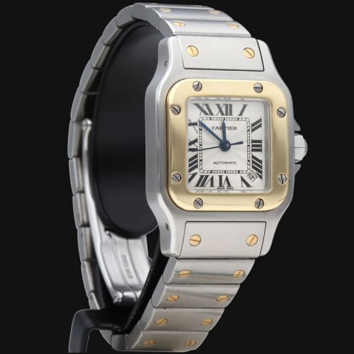 Montre Cartier Santos Galbée - Montre en or jaune et acier 58 Facettes MT46742