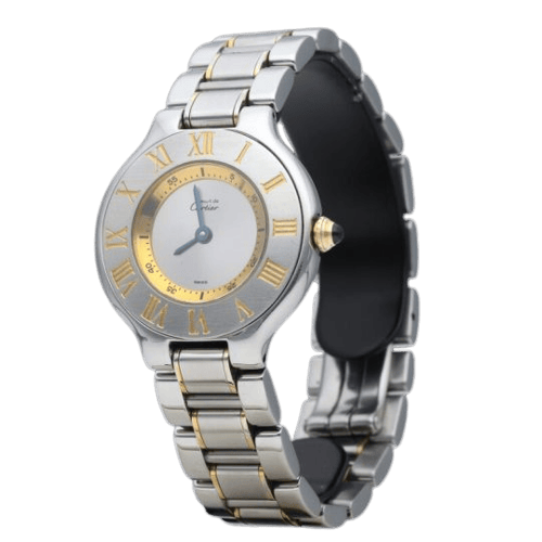 Montre Cartier Must 21 - Montre en or jaune et acier 58 Facettes MT46946