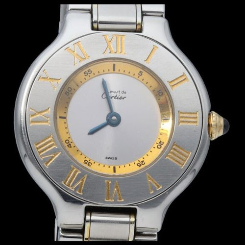 Montre Cartier Must 21 - Montre en or jaune et acier 58 Facettes MT46946