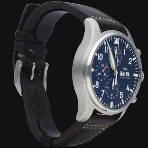 Montre IWC Pilot Petit Prince - Montre chronographe en acier 58 Facettes MT46851