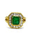 Bague 55 Bague en or jaune 18K, émeraude et diamants 58 Facettes 1997