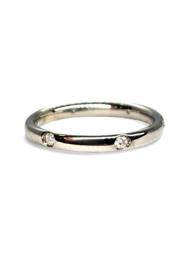 Bague 54 Pomellato Lucciole - Alliance en or blanc et diamants 58 Facettes 990