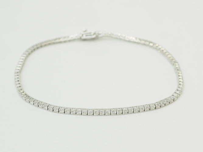 Bracelet Bracelet rivière en or blanc et diamants 1,84 ct 58 Facettes 33235