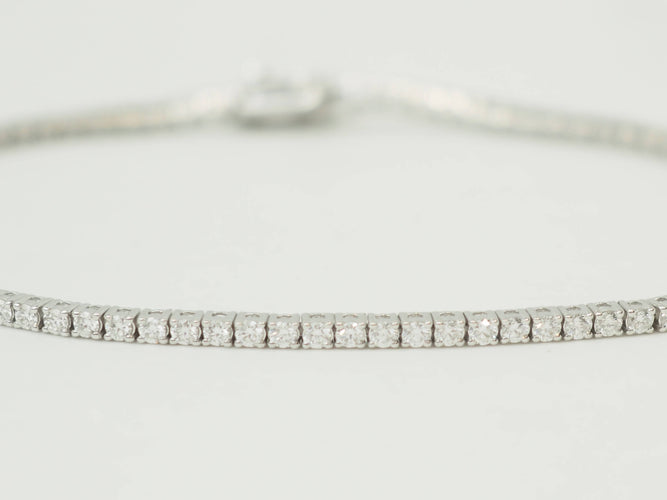 Bracelet Bracelet rivière en or blanc et diamants 1,84 ct 58 Facettes 33235