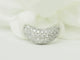 Bague 51 Bague vague pavée de diamants en or blanc 58 Facettes 33754