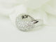 Bague 51 Bague vague pavée de diamants en or blanc 58 Facettes 33754